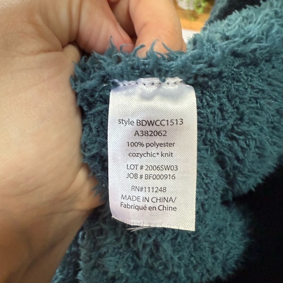 Barefoot Dreams CozyChic Knit Boardwalk Cardigan Cozy Blue Size Small - Picture 5 of 5